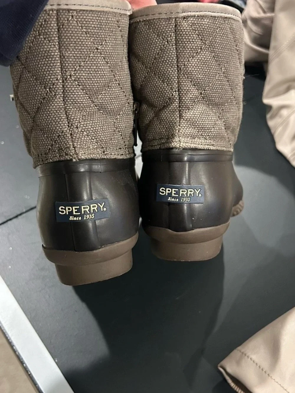 Sperry Men’s Brown Taupe Waterproof Duck Boots